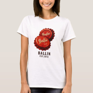 T-shirt "Ballin Retro Bottle Casquette Logo - Vintage Red
