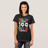 T-shirt Ballin' Through 100 Days Of School  Soccer Boys Ki (Devant entier)