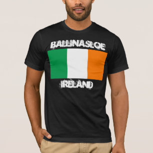 T-shirt Ballinasloe, Irlande avec drapeau irlandais