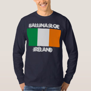 T-shirt Ballinasloe, Irlande avec le drapeau irlandais