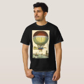 T-shirt Ballon à air chaud à vapeur de science-fiction vin (Devant entier)