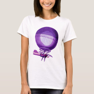 T-shirt Ballon à air chaud (pourpre) d'hydrogène de