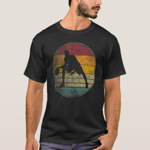 T-shirt Ballon de basket vintage en détresse style rétro 7