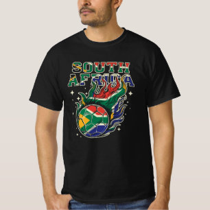 T-shirt Ballon de football enflammé d'Afrique du Sud Footb
