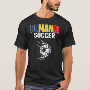 T-shirt Ballon de football roumain dans le filet Support