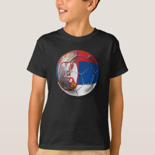 T-shirt Ballon de football serbe pour tous les amants de