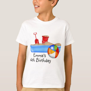 T-shirt Ballon de plage de boîte de sable d'amusement