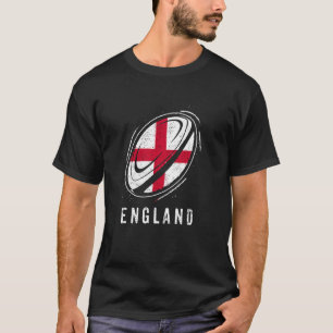 T-shirt Ballon de Rugby Cool sur le Drapeau de l'Angleterr