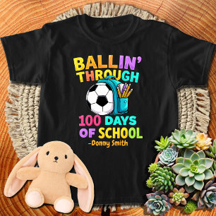 T-shirt Ballon de soccer dans 100 jours de l'école