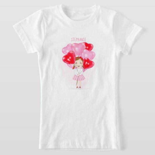 T-Shirt Ballon Saint Valentin Anniversaire (Poser)