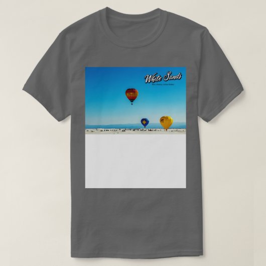 T-shirt Ballons à air chaud pour sables blancs Invitative (Design devant)