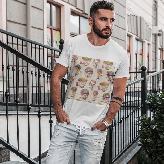 T-Shirt Ballons à air chaud rayé