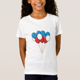 T-Shirt Ballons bleu blanc rouge patriotique