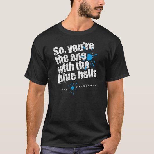 T-shirt Ballons Bleus Paintball (Devant)