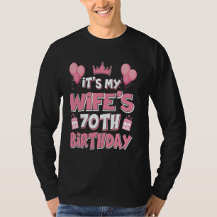 T-shirt Ballons C'est le 70e anniversaire de My Wife 1955