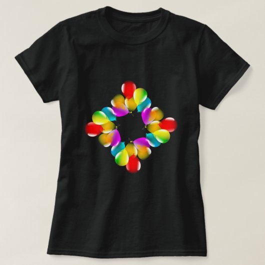 T-shirt Ballons colorés - Volant Party (Design devant)