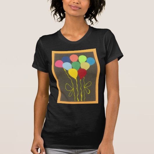 T-shirt Ballons d'anniversaire colorés Design graphique (Devant)