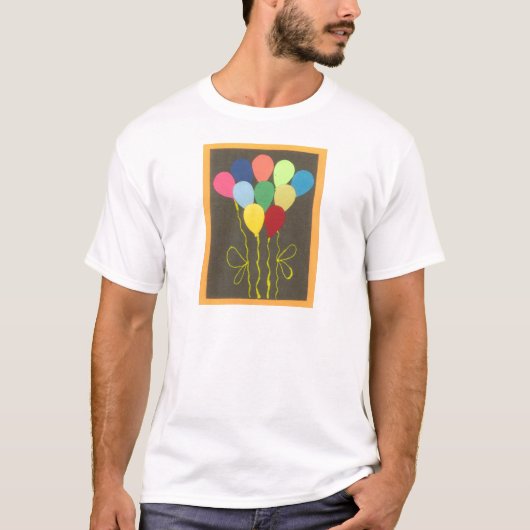 T-shirt Ballons d'anniversaire colorés Design graphique (Devant)