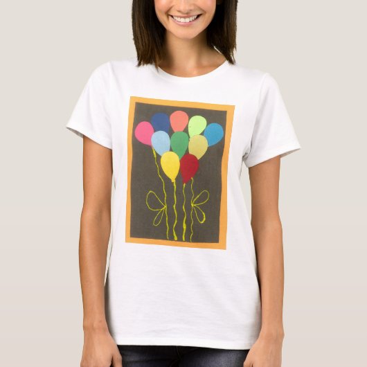 T-shirt Ballons d'anniversaire colorés Design graphique (Devant)