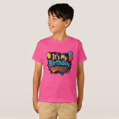 T-shirt Ballons d'anniversaire et tourbillons garçons (Devant entier)