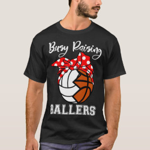 T-shirt Ballons d'ascension occupés Funny Volleyball Baske
