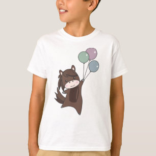 T-shirt Ballons de cheval mouches mignons animaux pour enf
