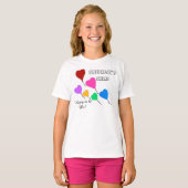T-shirt Ballons de coeur pour enfants du samedi (Devant entier)