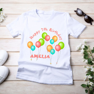 T-Shirt Ballons de fête colorés Anniversaire Invité d'honn