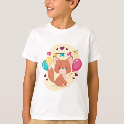 T-shirt Ballons de fête de Fox (Devant)