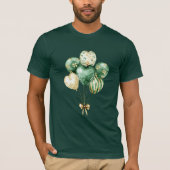 T-shirt Ballons de fête Trèfle Or Vert (Devant)