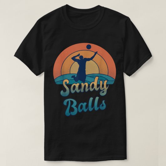 T-shirt Ballons de sable pour un joueur de beach-volley (Design devant)