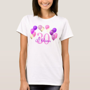 T-shirt Ballons d'or rose