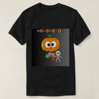 T-shirt Ballons Halloween Squelette & Citrouille aux Yeux