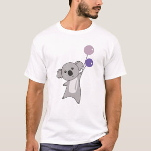T-shirt Ballons violets de Koala mignons Animaux enfants