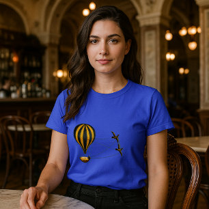 T-shirt Balloon à air chaud de l'époque victorienne Steamp