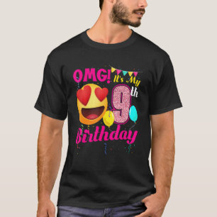 T-shirt Balloon d'anniversaire 9 ans Anniversaire