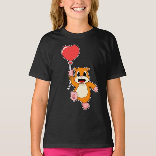 T-shirt Balloon Hamster Heart (Devant)