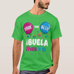 T-shirt Balloon rose ou bleu Abuela vous aime Genre Revea
