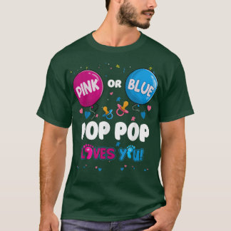 T-shirt Balloon rose ou bleu Pop Pop vous aime Genre Reve