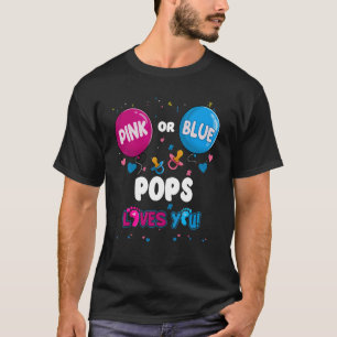 T-shirt Balloon Rose Ou Bleu Pops Vous Aime Révélation De