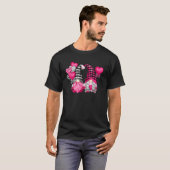 T-shirt Balloons Coeur et Plaid de Buffle Rose Valentine s (Devant entier)
