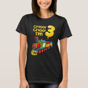 T-shirt Balloons Jeunesse J'ai 3 ans Garçons Train 3e Birt