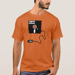 T-shirt ballot à disque souple de geek d'USB de 5,25