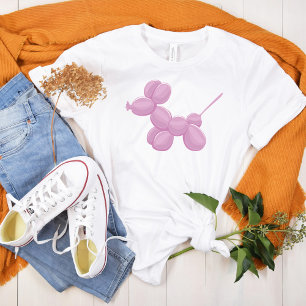 T-shirt Ballotte rose animal mignon chien