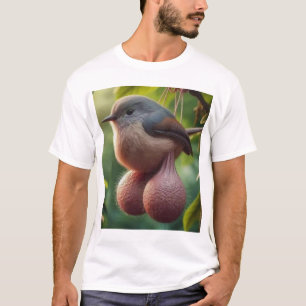 T-shirt Balls Bird Meme. Oiseau Viral Avec Boules Image IA