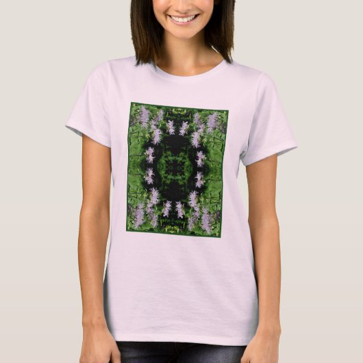T-shirt Balme d'abeille violet sauvage Abstrait (Devant)