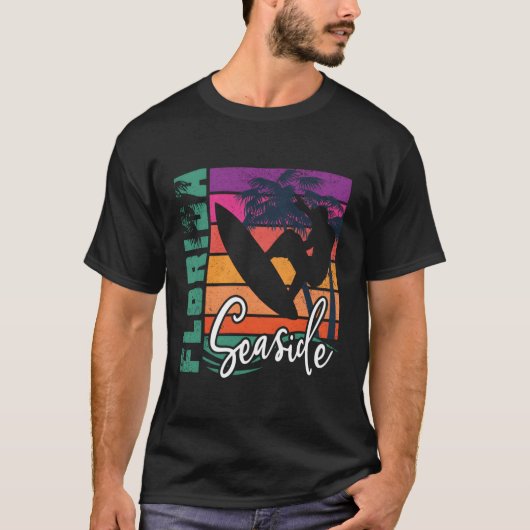 T-shirt Balnéaire Floride Plage Surf Vacances (Devant)