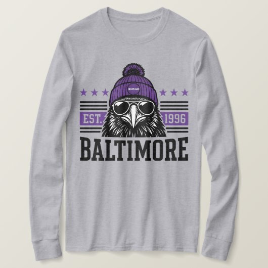 T-shirt Baltimore Football, Baltimore Cadeau Ventilateur,  (Design devant)