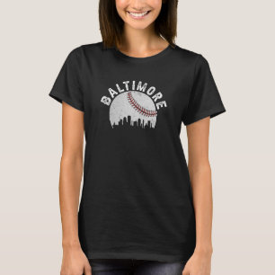 T-shirt Baltimore Skyline Baltimore Maryland Baseball City
