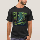 T-shirt Bamboo Forest Pixelated Escape Old Computer game s (Devant)